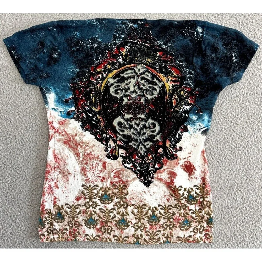 Perri New York Knit Sweater Beaded Abstract Ornate Knit - Picture 2 of 16